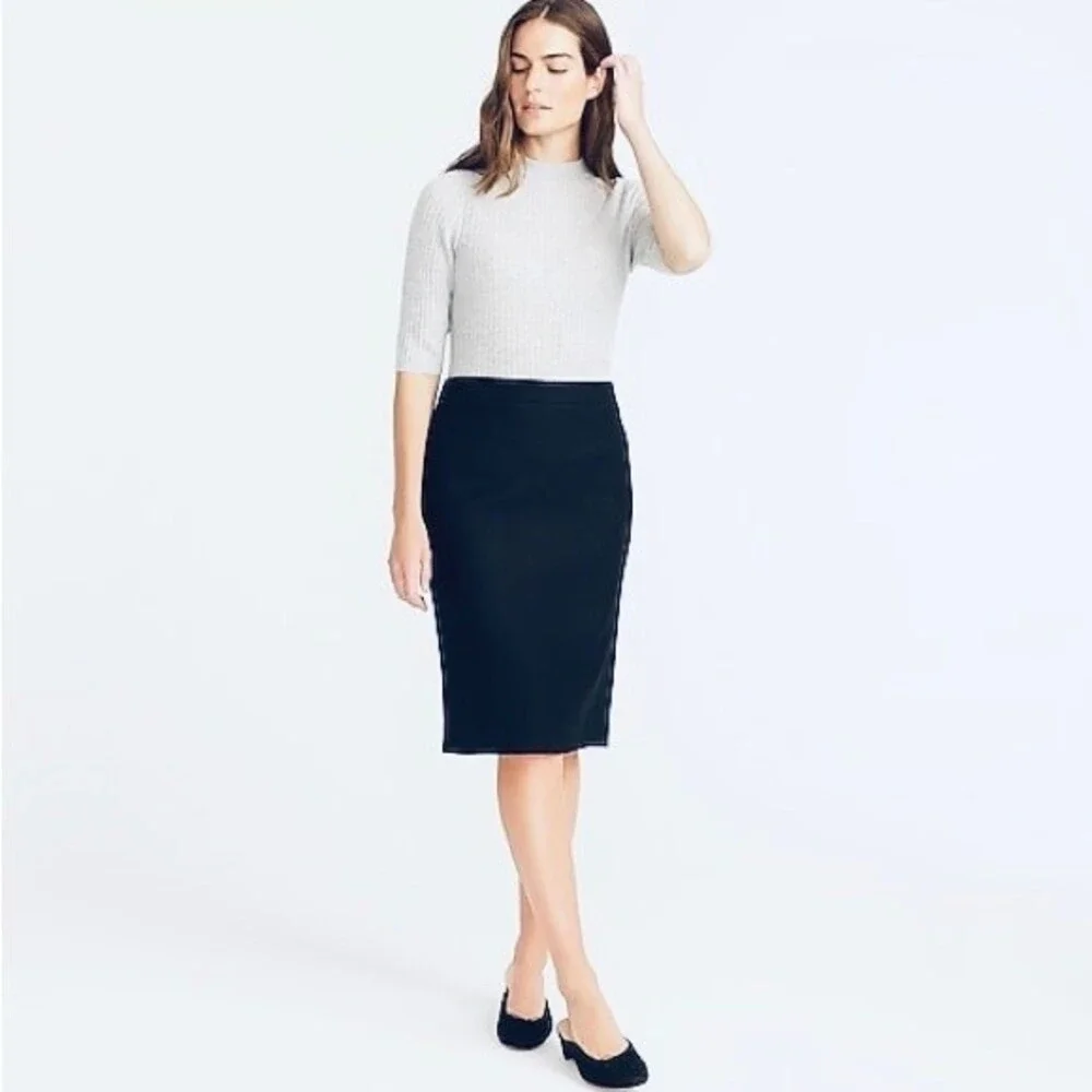 J. Crew No. 2 Pencil Wool Skirt in Black 2
